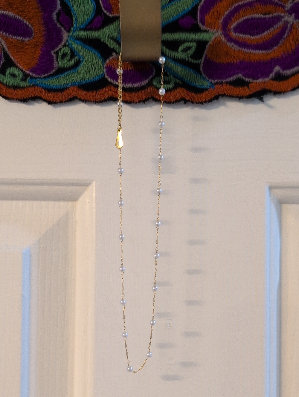NWT Gold Chain Pearl Necklace